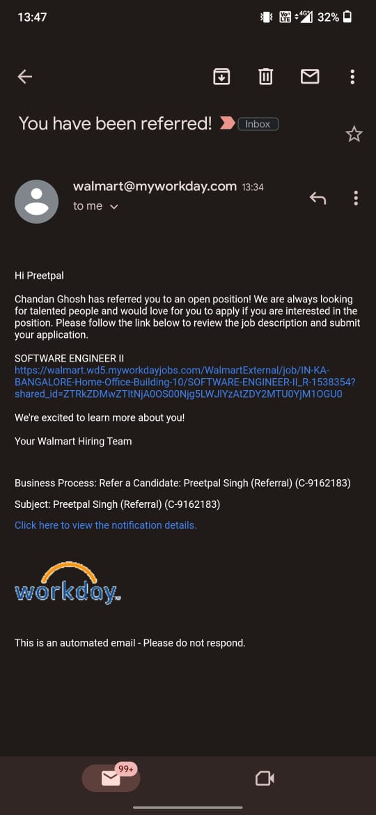 Walmart referral