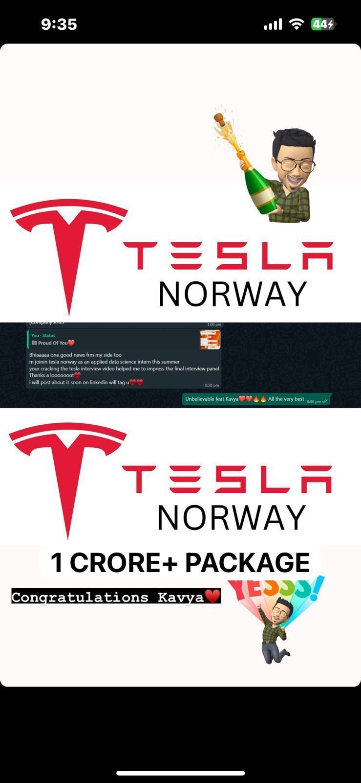 Tesla Norway — ₹1 Crore CTC