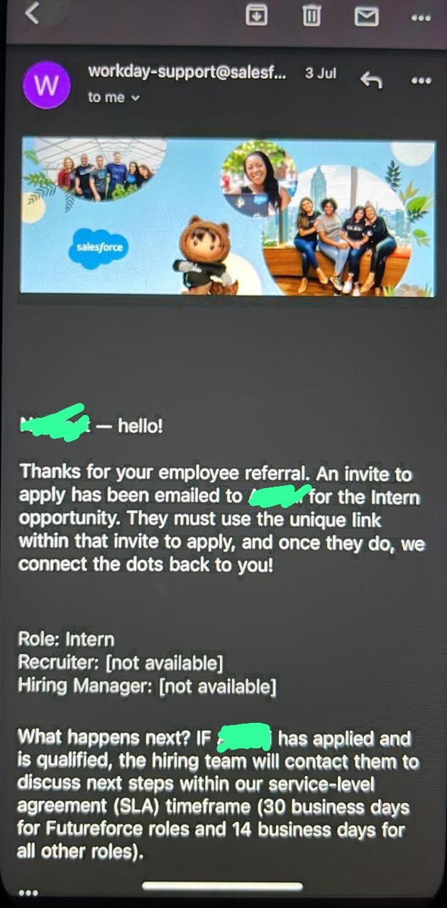 Salesforce referral