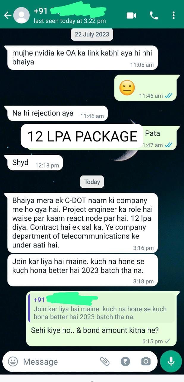 C-DOT — ₹12 LPA