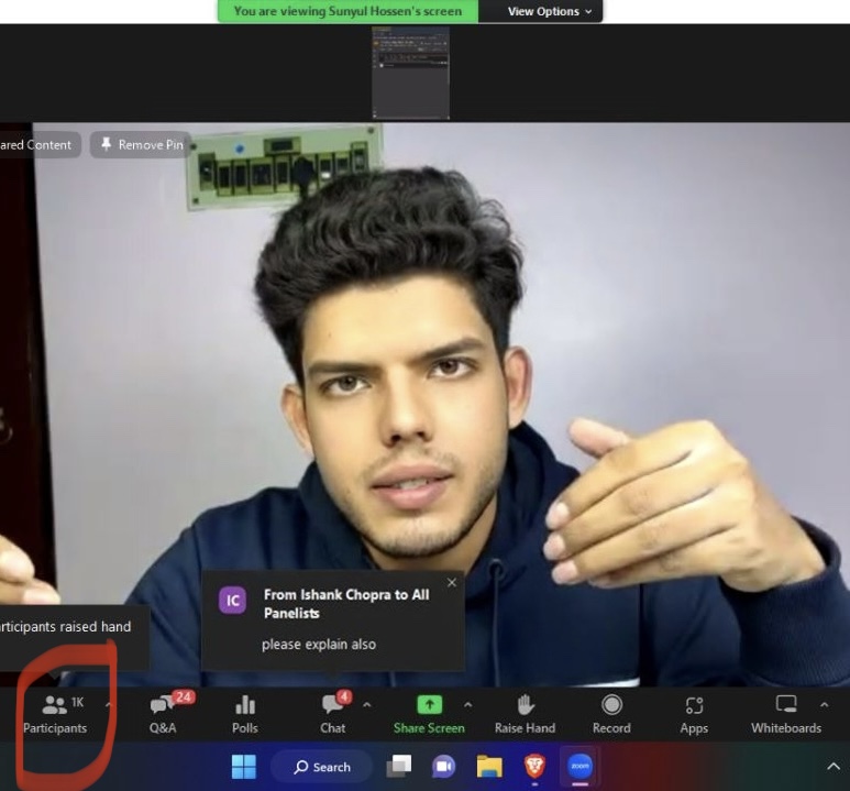 Zoom session attended by 1,000 candidates