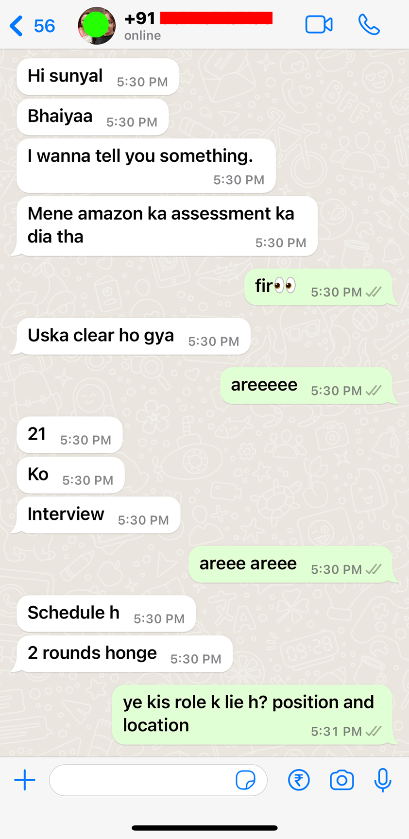 Amazon SDE II interview preparation; candidate later joined Adobe as SDE II