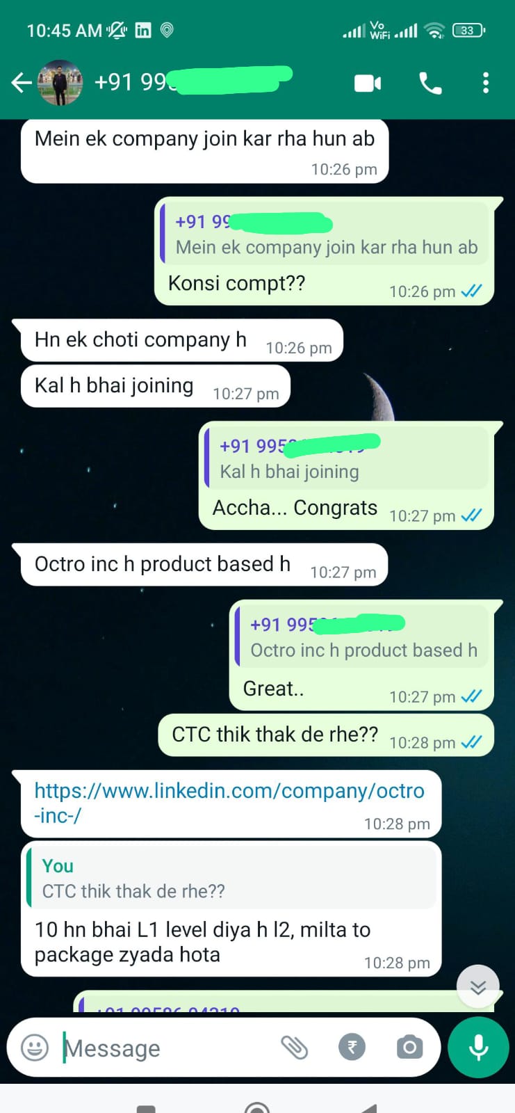 After a long job search following a layoff: Octro Inc. — ₹10 LPA