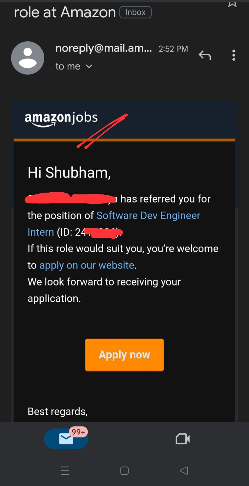 Amazon referral