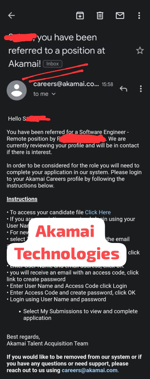 Akamai referral