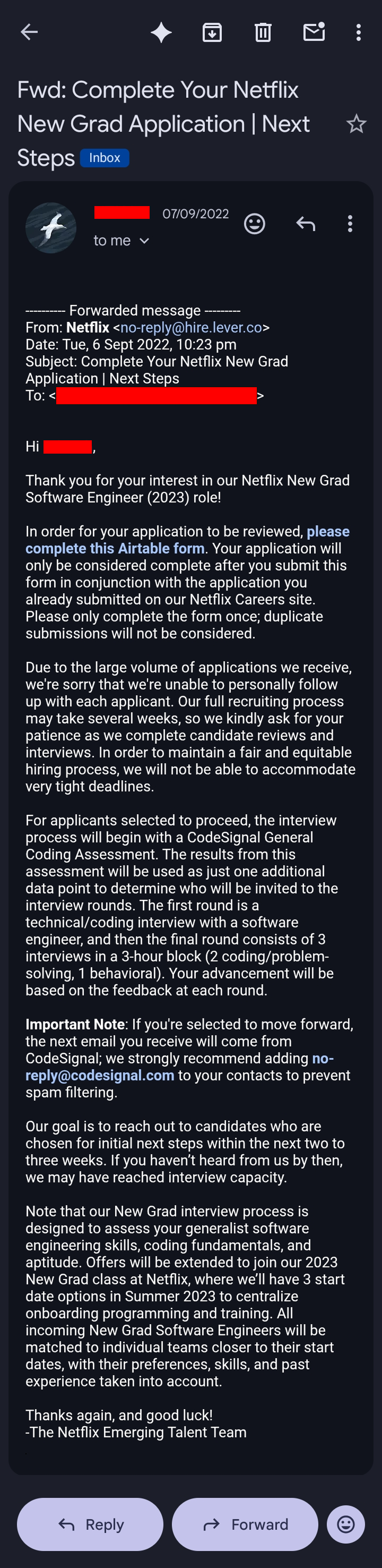 Netflix USA recruitment process selection